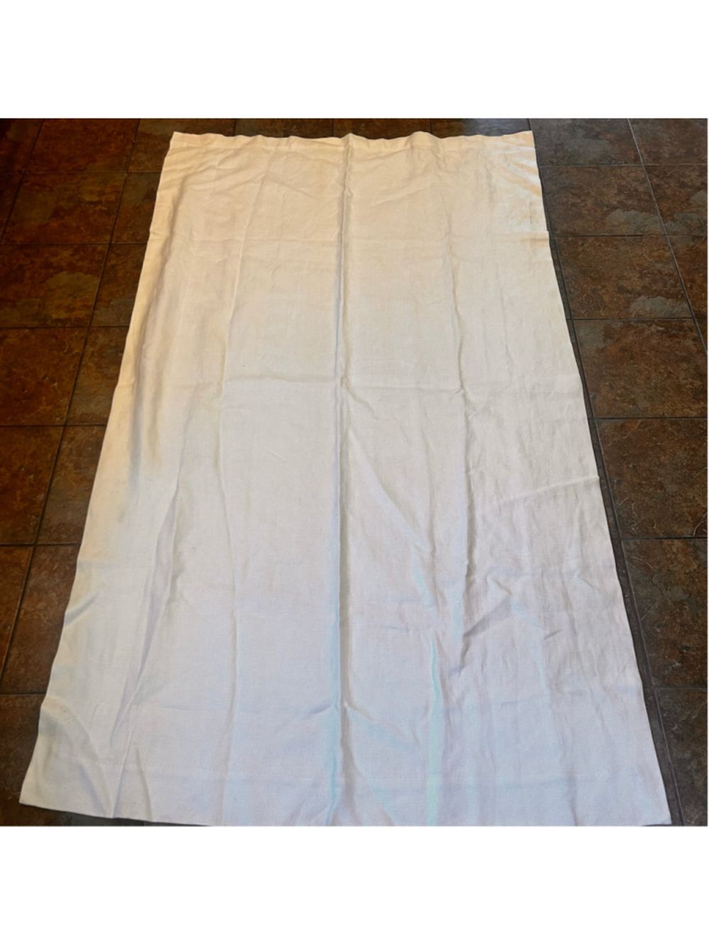 RH Basket Weave Linen Drapery Curtain Set 84" Long Optic White Modern Mininalist